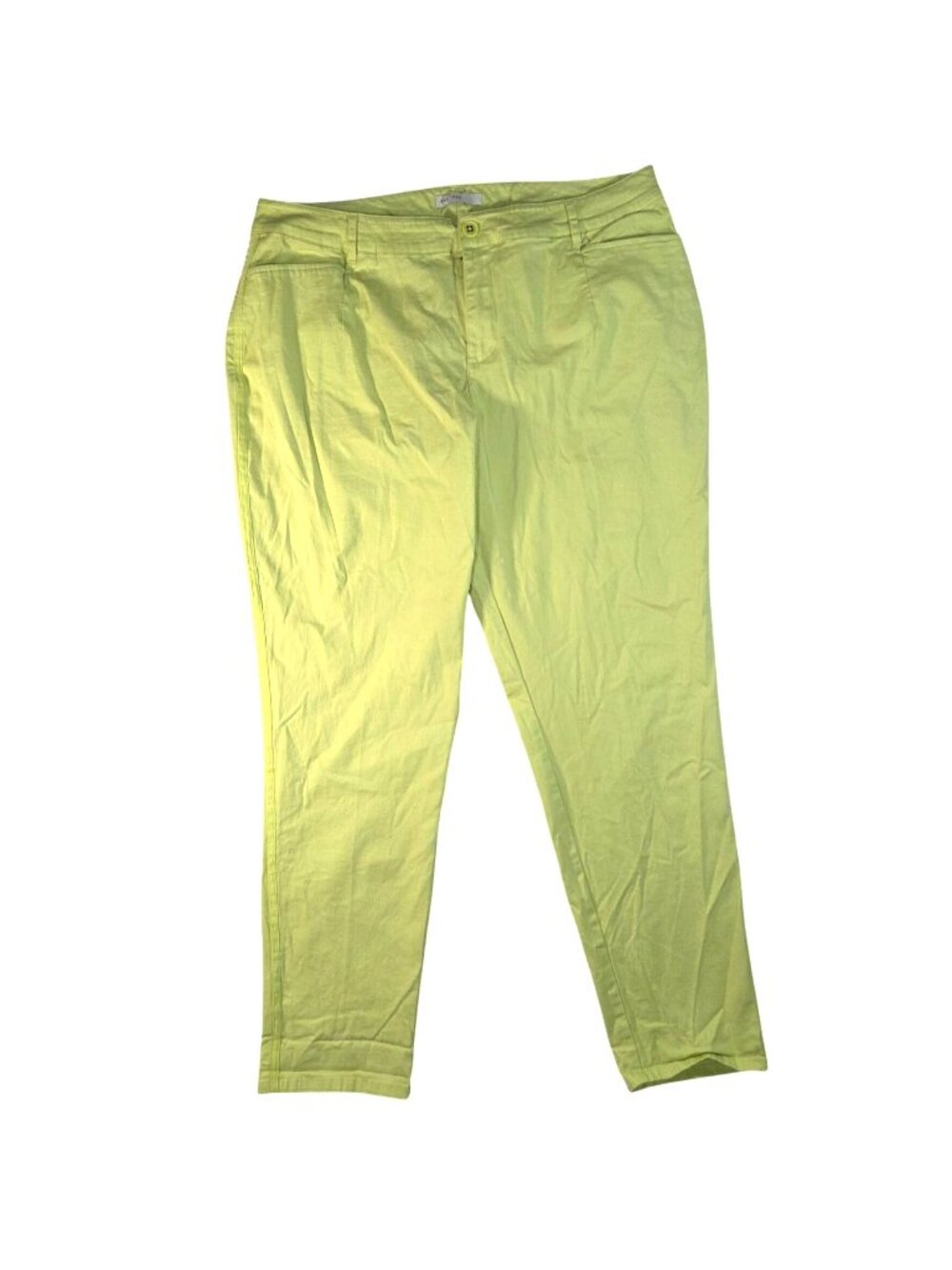 Cato Yellow Mid Rise Slim Ankle Trouser Chino Pants Women's Plus Size 18W